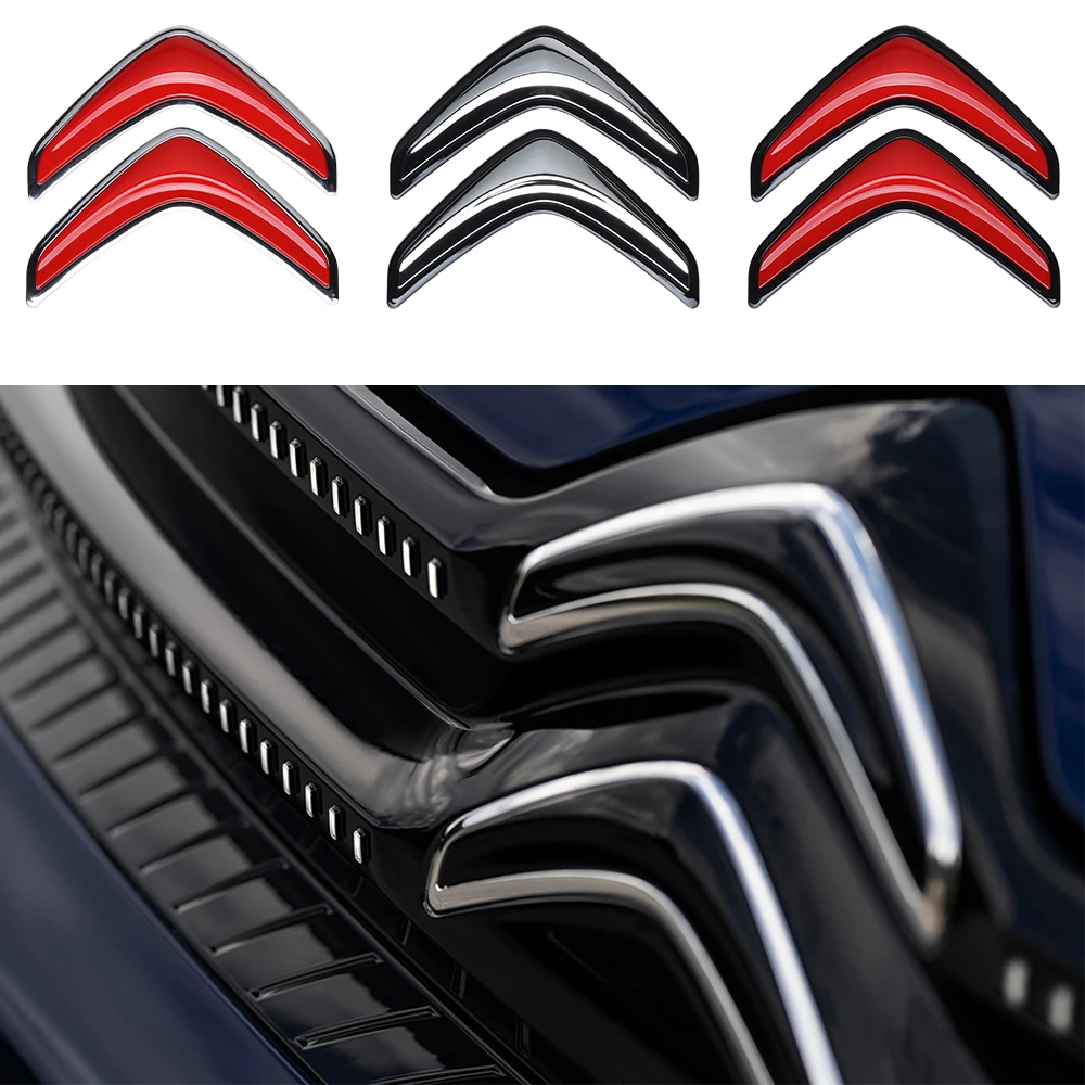 1PC ABS Car Front/Rear logo letter door trunk badge car styling sticker For Citroen C1 C3 C4 DS4 C5 C-ELYSEE Auto Accessories