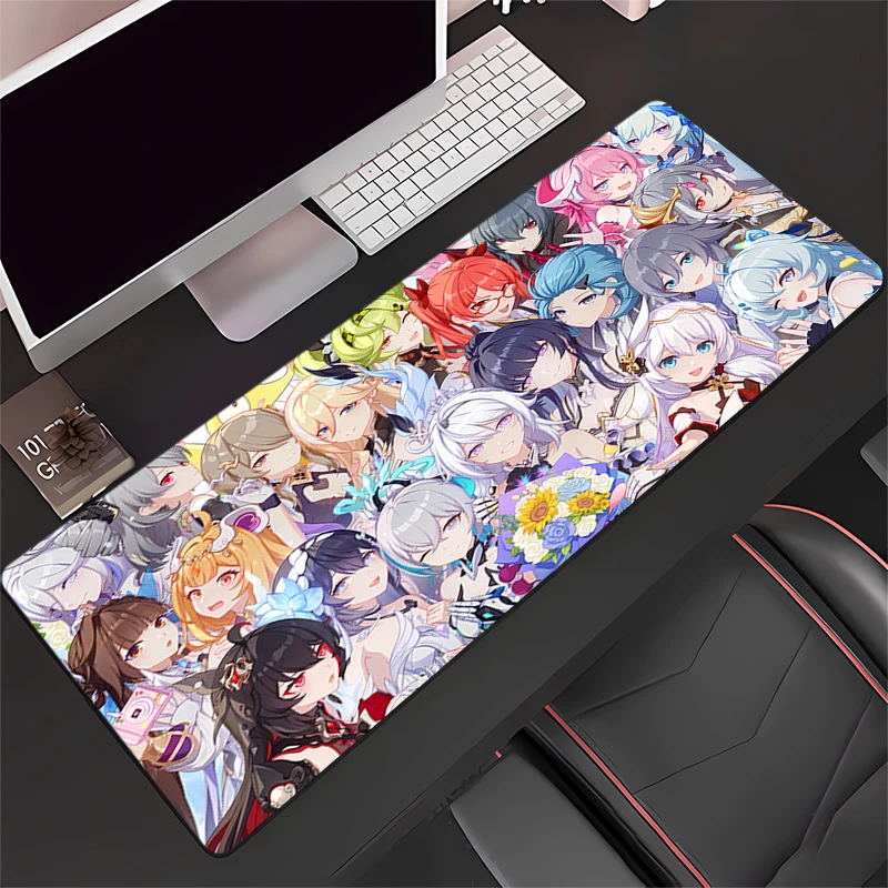 Mouse Pad Honkai Impact 3 Gaming Laptops Keyboard Mat Deskmat Pc Accessories Desk Protector Gamer Mats Anime Game Home Decor