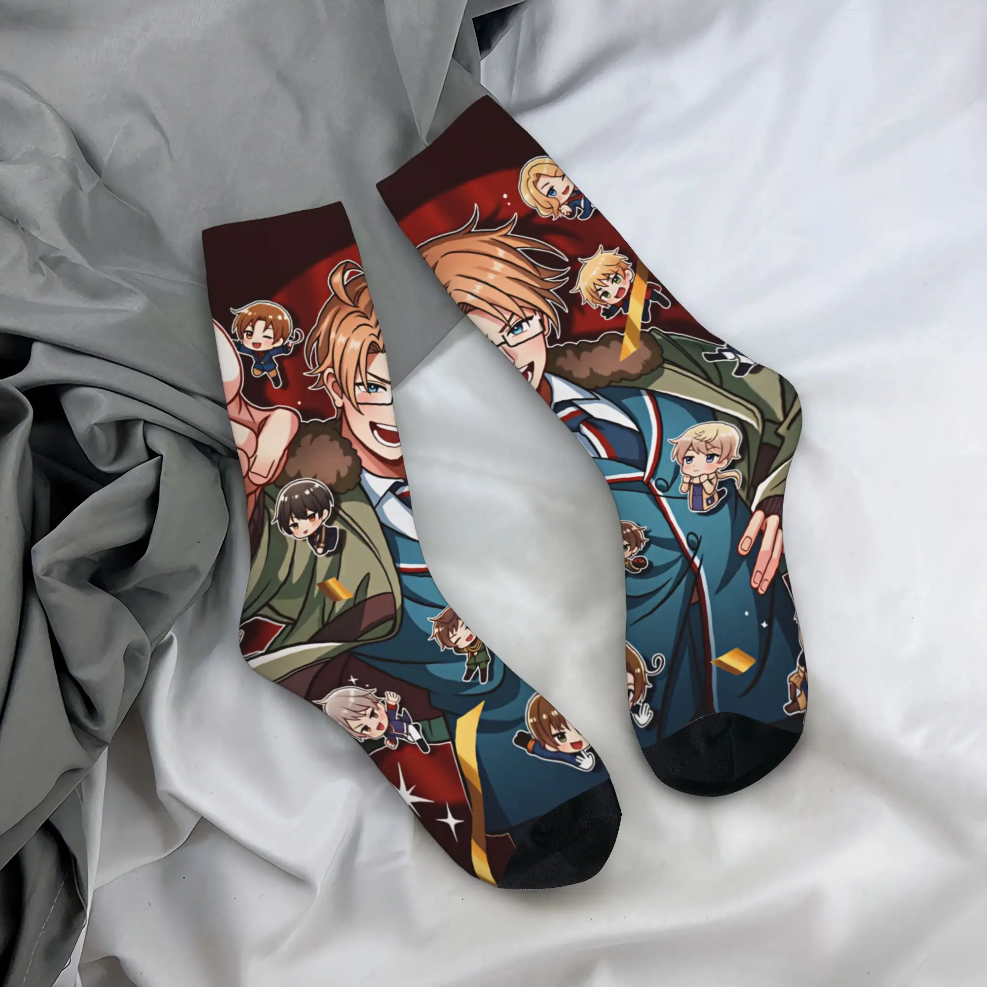 Alfred F Jones H-Hetalia A-Axis P-Powers Dress Socks Mens Womens Warm Fashion  Crew Socks