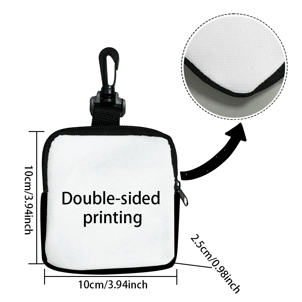 Portmonetka na monety z zamkiem błyskawicznym o dużej pojemności z poliestru, wzór sardynki, podróżna, wielofunkcyjna torebka damska, torba do przechowywania.