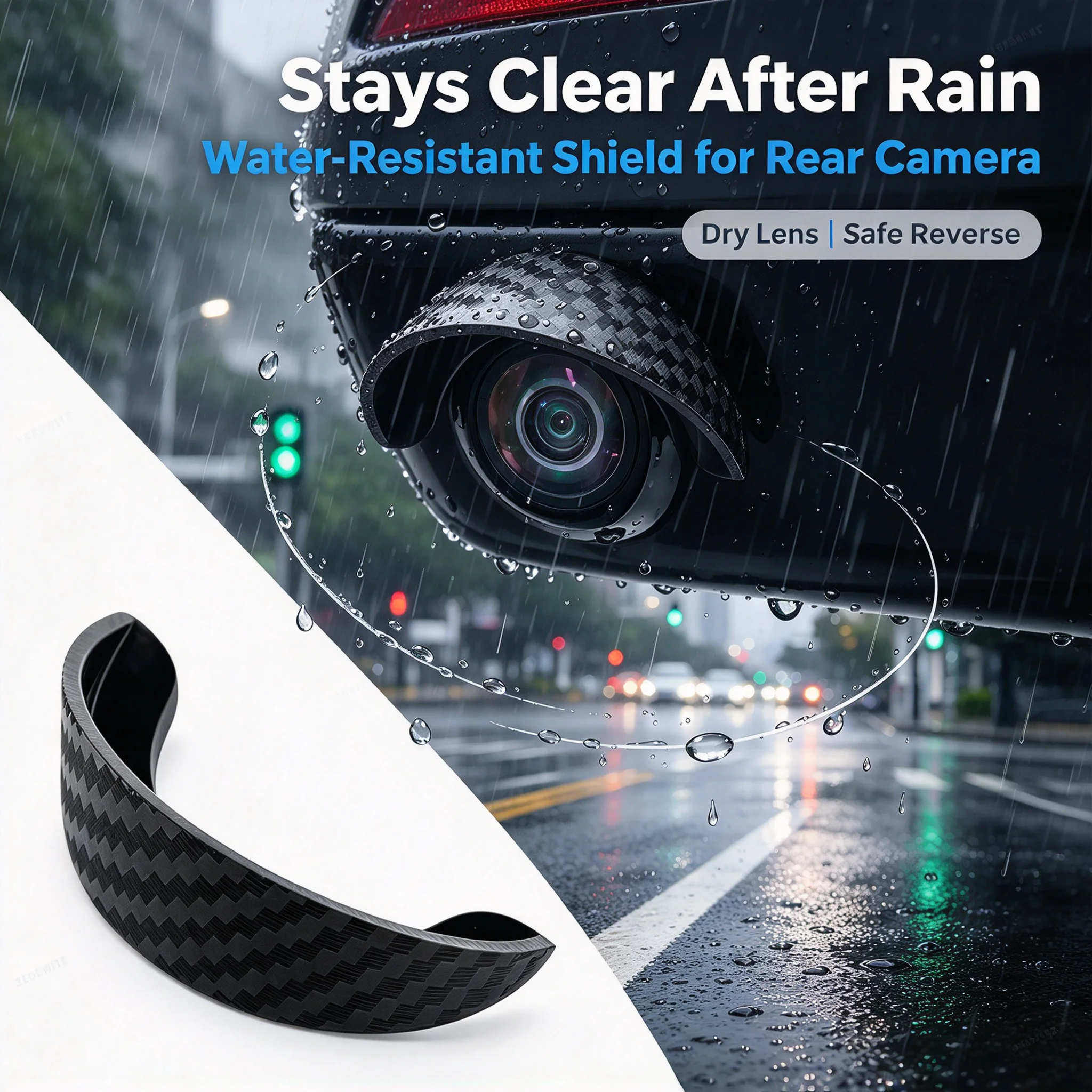 Universal Fit Full Protection Car Rear View Backup Camera Lens Cover 360° Anti Scratch Waterproof Dustproof for SUV Sedan Truck