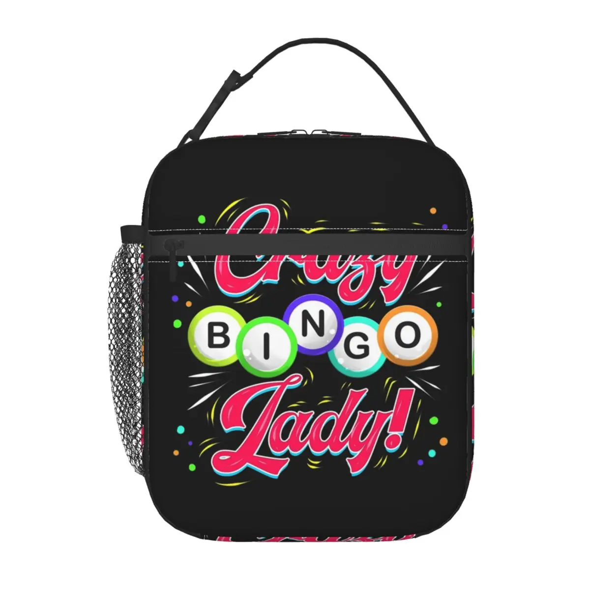Lucky Game Crazy Bingo Lady Gambling Player Thermal Insulated Lunch Bag Women Portable Lunch Container Multifunction Food Box