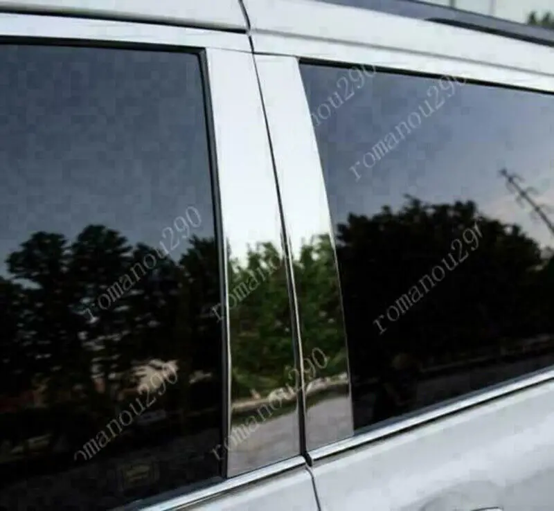 For Toyota Sienna 2011-20 Car Chrome Steel Window Strips Pillar Post Cover Trim