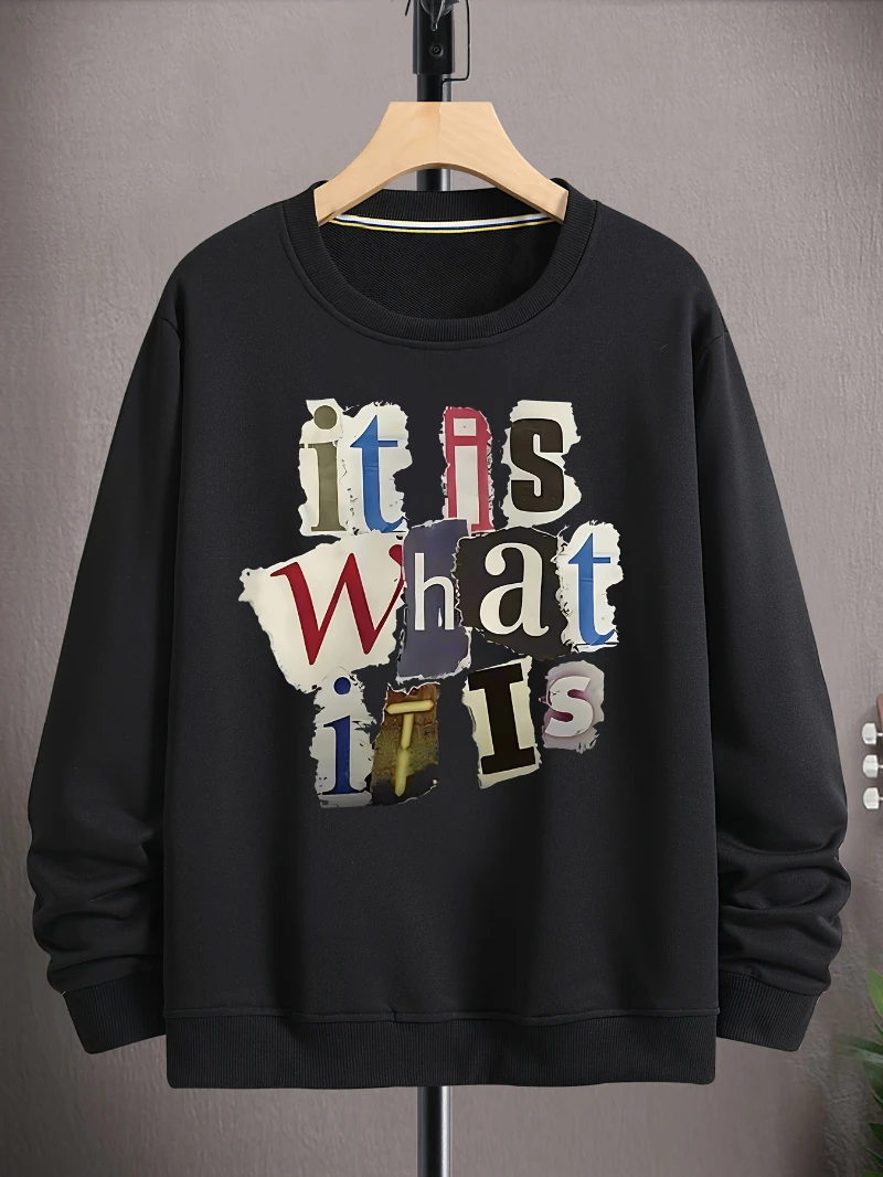 

2025 Autumn and Winter Round-neck Hoodie Creative Fashion Letter Printing Fashion High-end Luxury Is for Both Men and Women Top