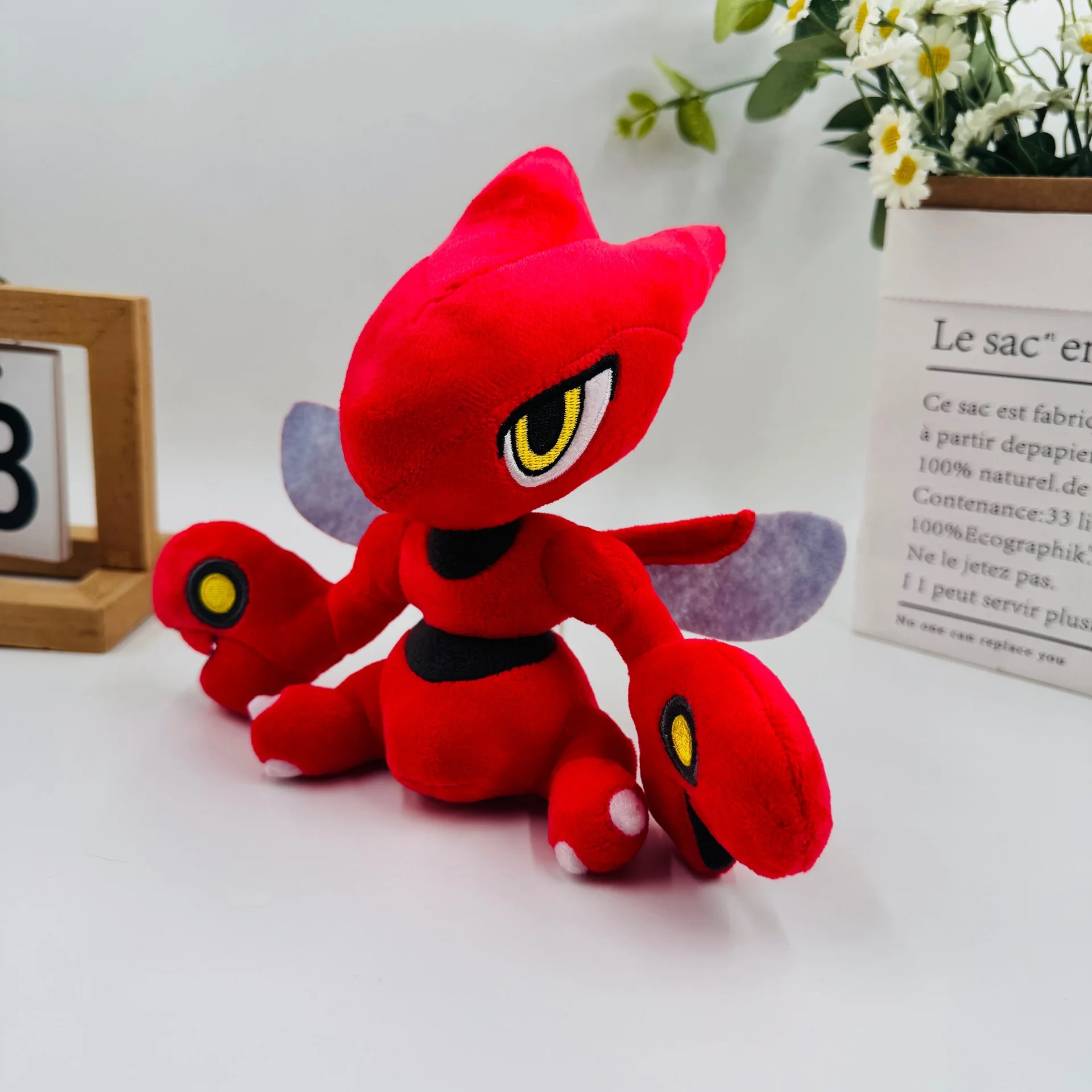 16cm Red Mantis Scizor Plush Toy Pokémon Sword Shield Stuffed Soft Doll Figure Home Ornament For Children Birthday Xmas Gift