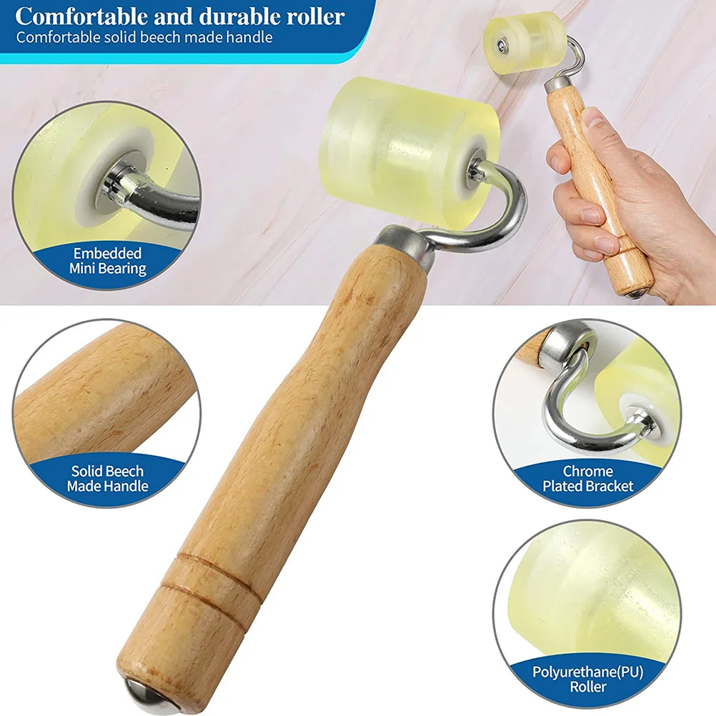Kit di strumenti per carta da parati da 14 pezzi Set di taglierini professionali per cucitura più liscia per applicazione di carta da parati Pellicola adesiva Involucro in vinile per auto