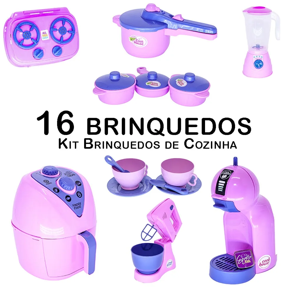 16 PCs Fryer Air Fryer Cookware Electro Children's Kitchen Kit