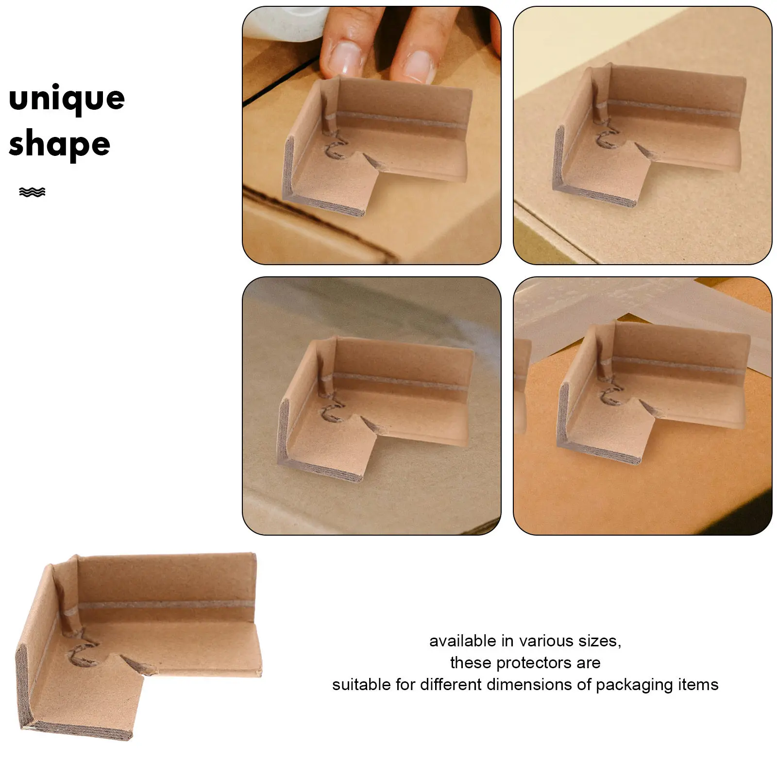 20Pcs Lock Buckle Paper Edge Protectors Shipping Box Corner Guards Heavy Duty Carton Packaging Protection Moving Storage
