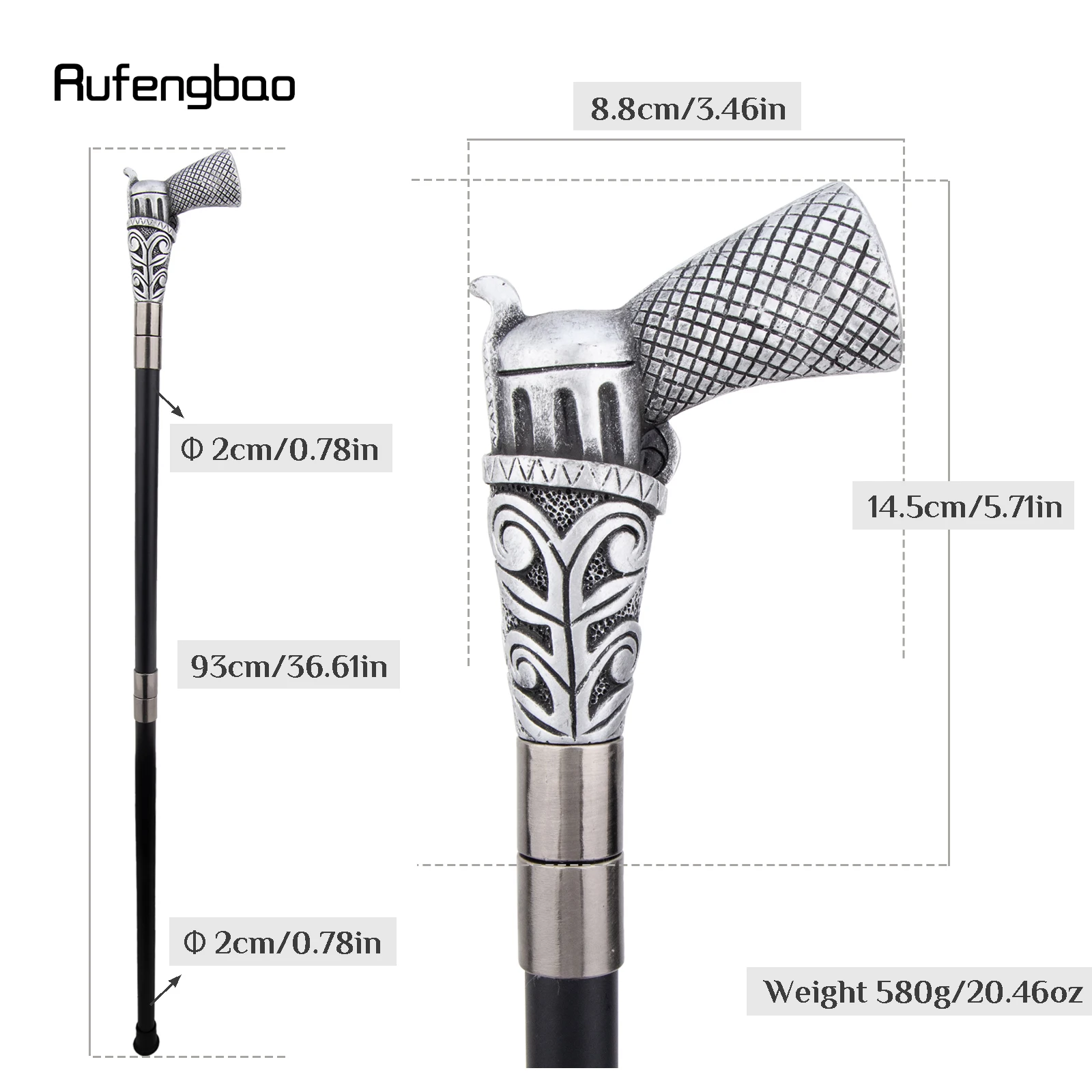 White Drawing Resin Fairy Wands Blue White Walking Cane Princess Walking Stick Wand Cosplay Wedding Birthday Stick 92cm