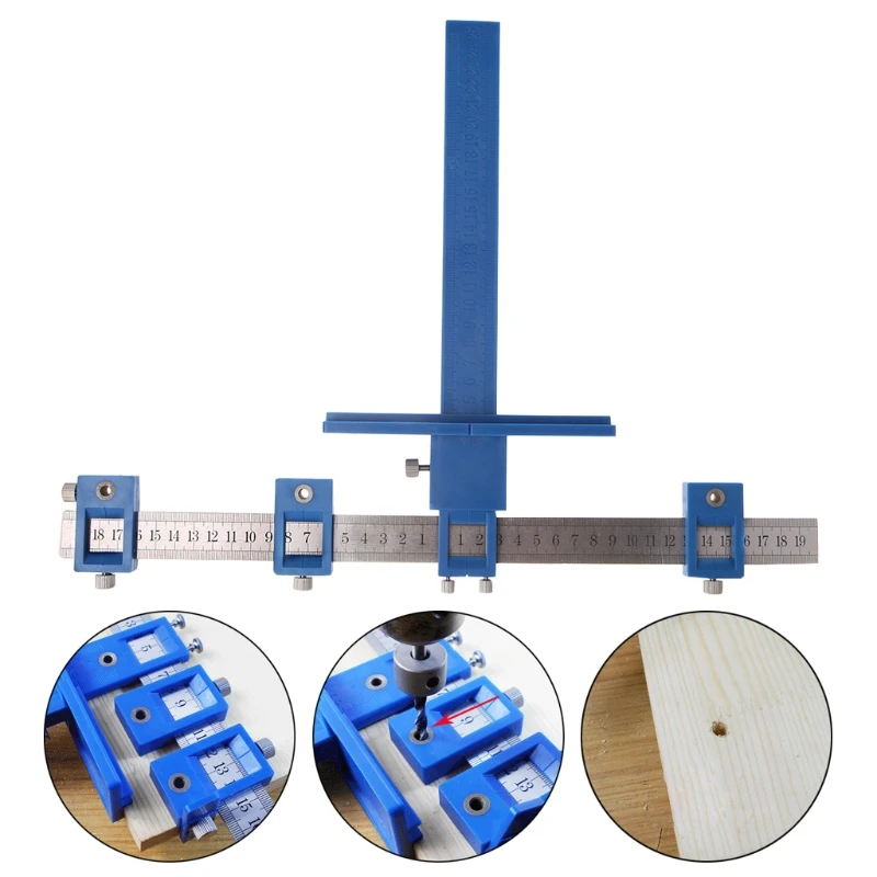 Locator Drill Guide Woodworking Drilling Dowelling Hole Adjustable New