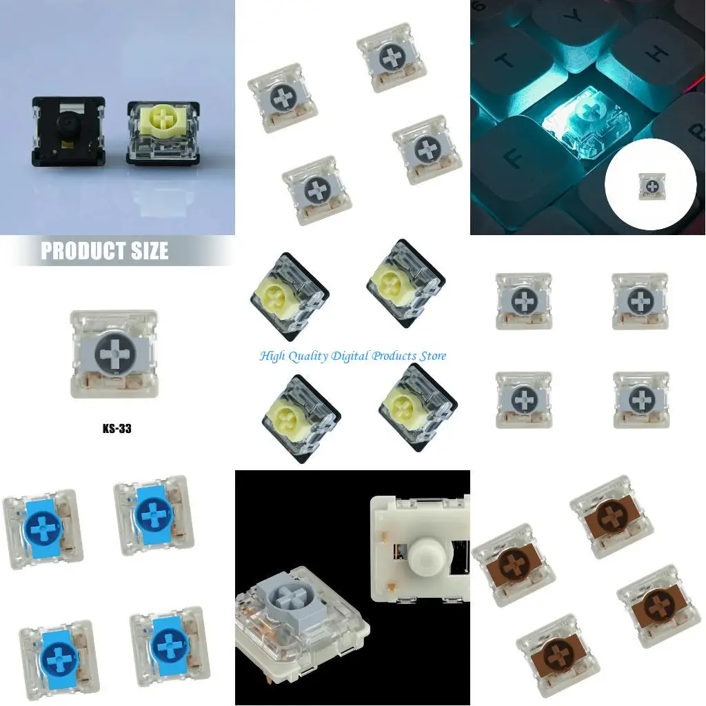 

U2JE 4pcs Low Profile Switches Reduced Operating Noise 50Million Keystroke Rating