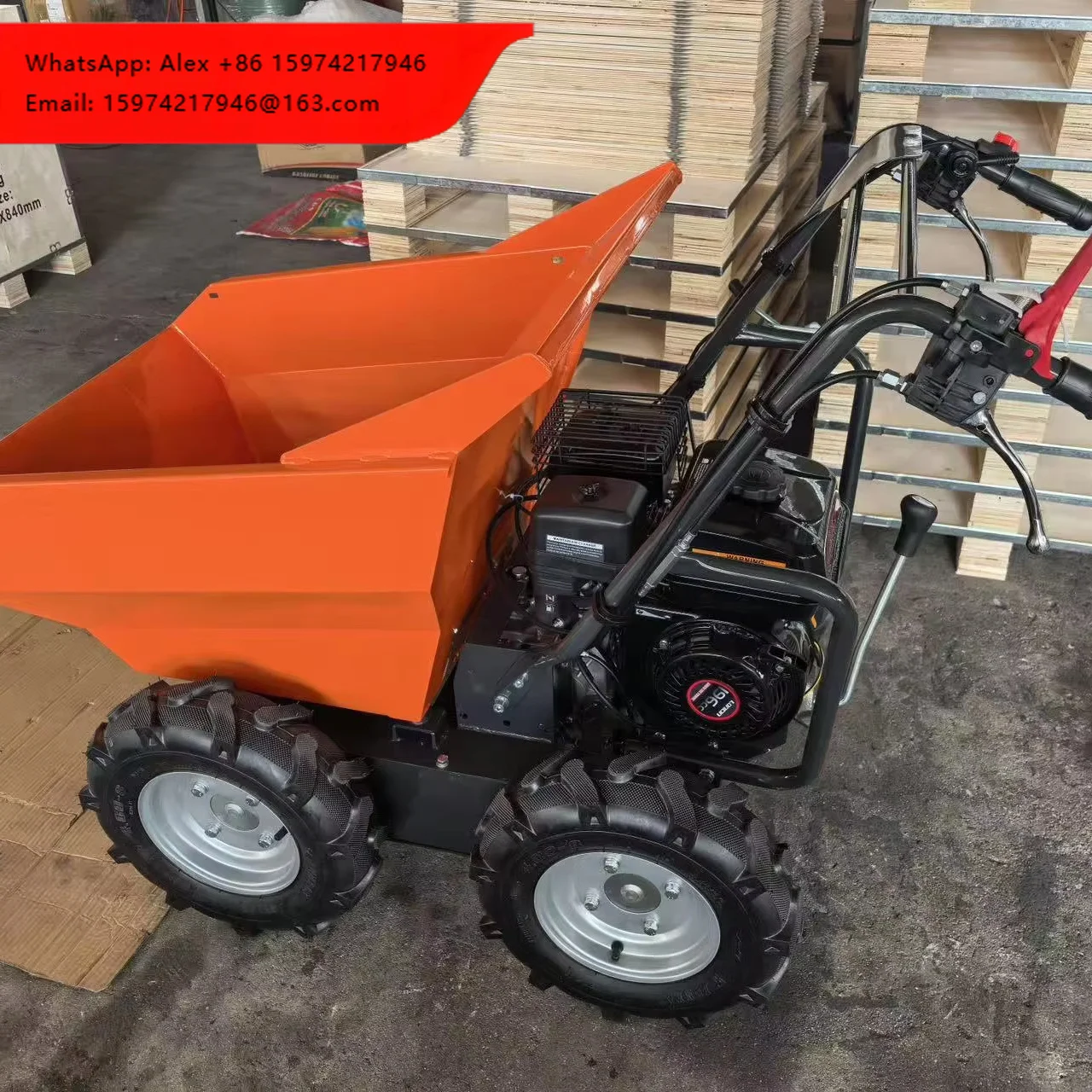 Mini Dumper 6.5hp Gas Power Mechanical Unloading Mini Dumper