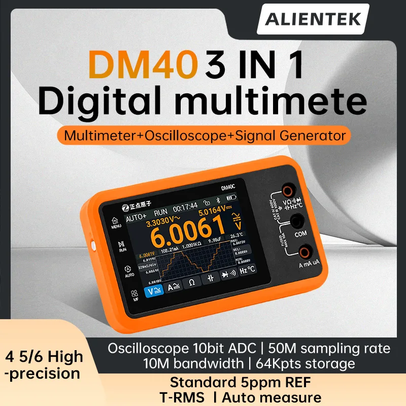 Image of ALIENTEK DM40 Digitales Multimeter Oszilloskop Signalgenerator 3-in-1 50M Abtastrate Spannungs-Dioden-Handmessgerät für Kfz-Werkzeuge