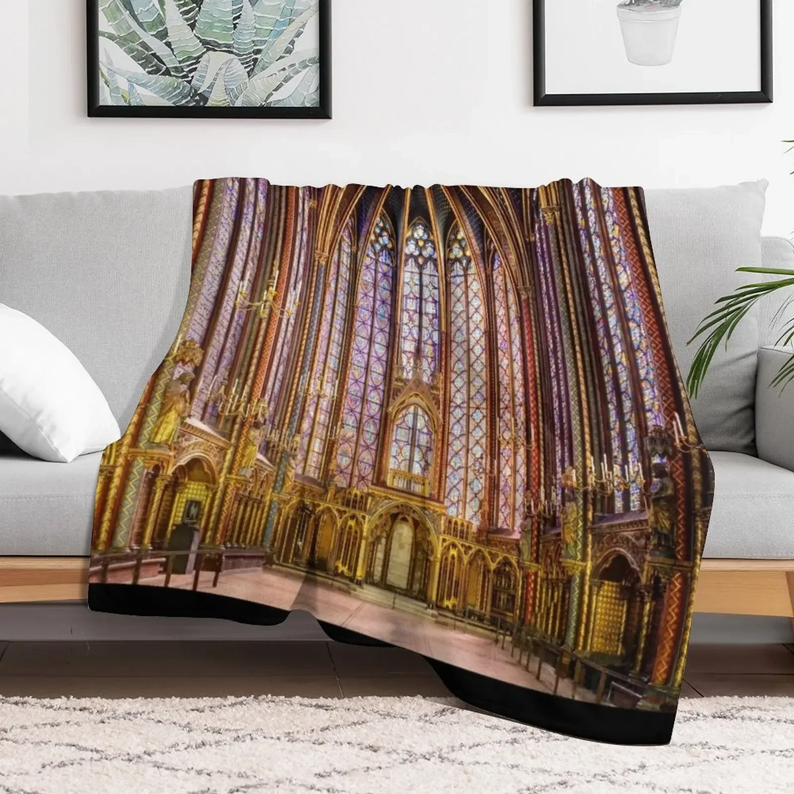 Sainte-Chapelle Paris short Throw Blanket Year Round Soft Comfortable Blanket for Home