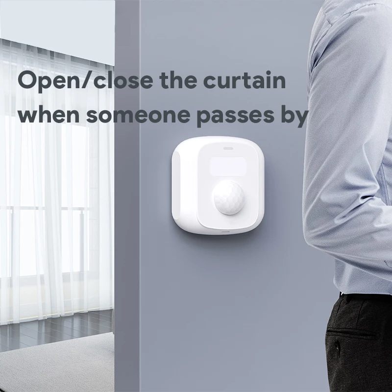 Tuya 3 in1 inteligente pir + sensor de movimento iluminação/cortinas botão controle cena interruptor movimento detector funciona com meshhub