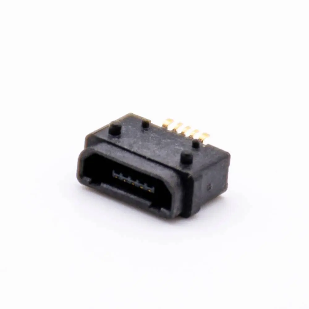 Waterproof Micro USB Connector Type B Female 5P IPX7 SMT Plastic Housing