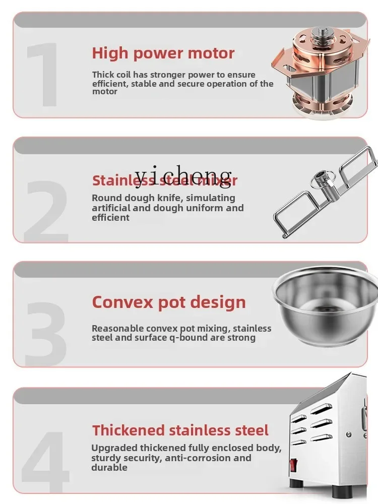TQH Dough Mixer Commercial Automatic Basin Multifunctional Mixing Filling 5 8 15 kg Dough Kneading Machine Household Small