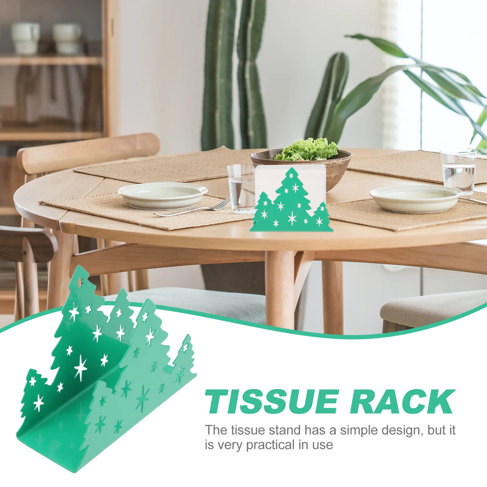 

Paper Napkin Stand Christmas Tree-shaped Tissue Holder Holders Stainless Steel Stylish Rack