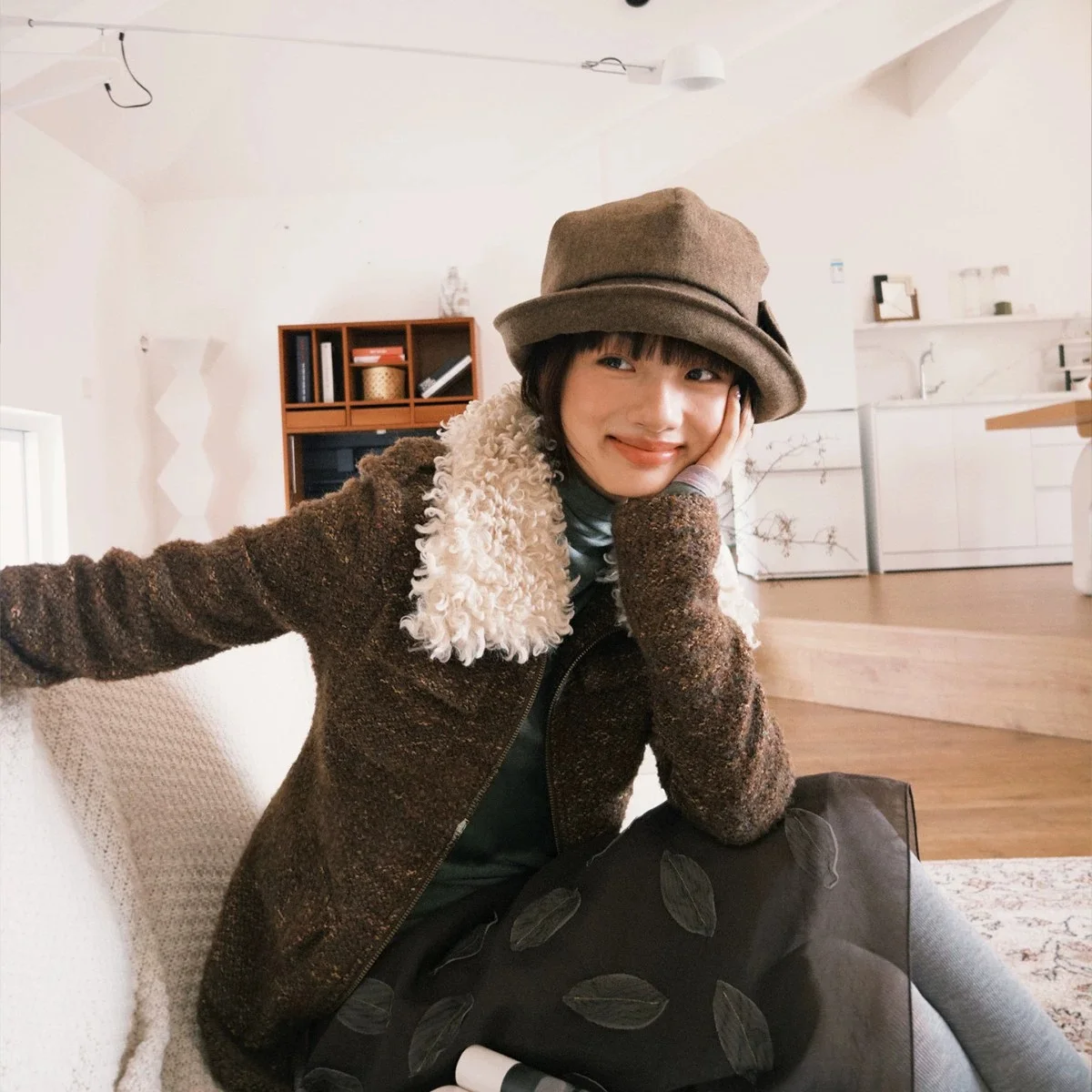 Japanese-style Bow Fisherman's Hat, Rolled-brim Felt Hat – A Stylish, Versatile Bucket Hat for Shopping and Leisure