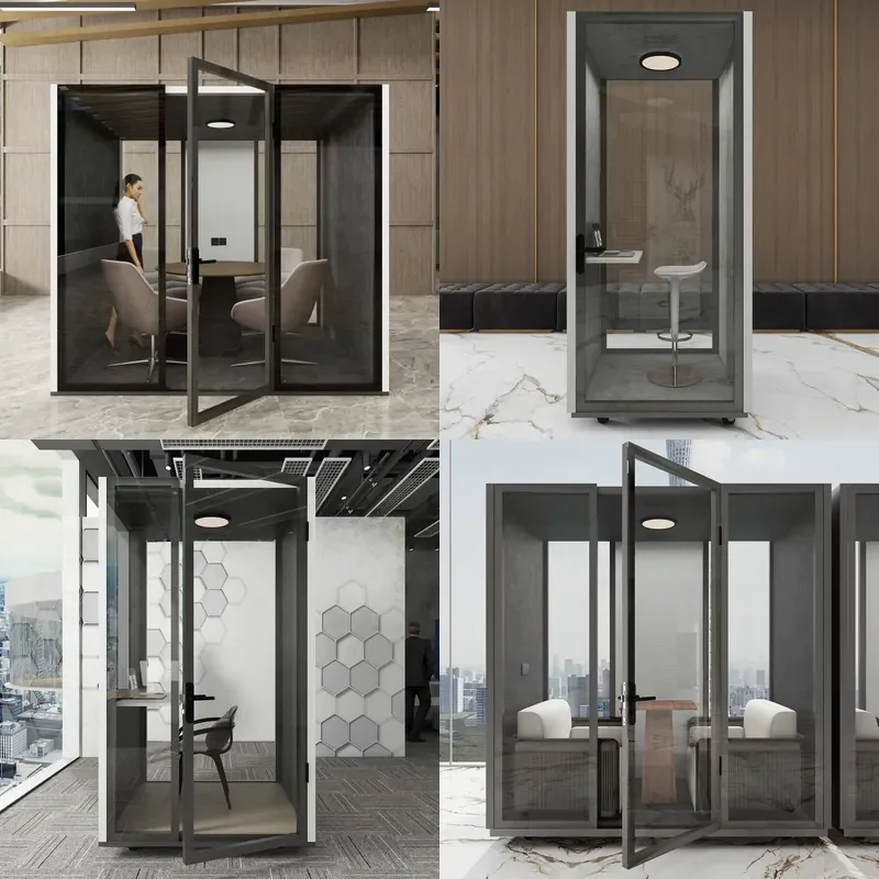 Professional Sound Insulation Booth for 6 People Work Pod Office Recording Studio Conference Room Acoustic Isolation