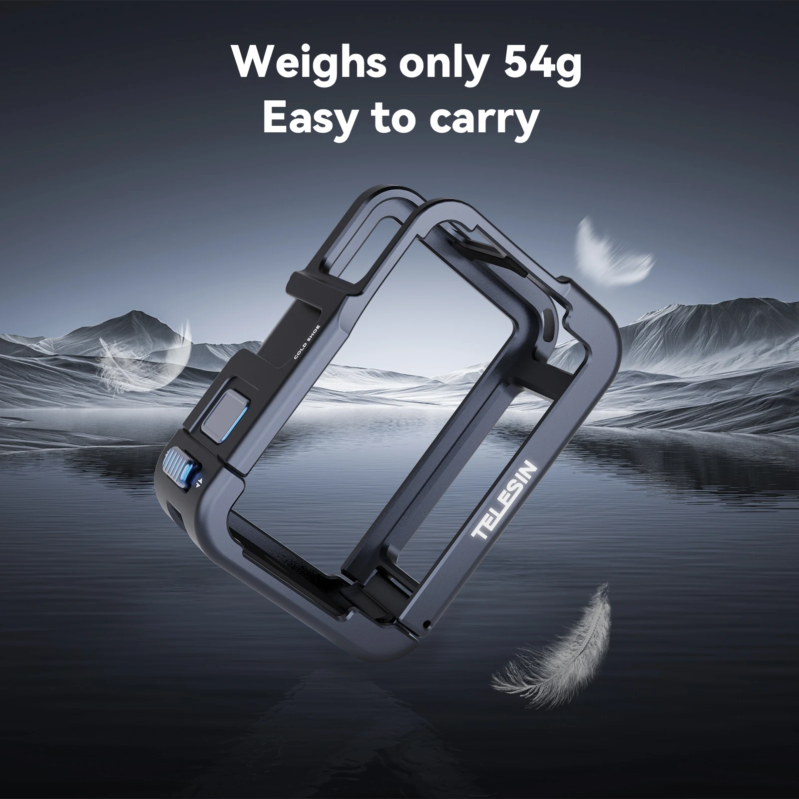 TELESIN Aluminium Alloy Frame Case For DJI OSMO Action 3 4 5Pro Double Clod Shoe Protective shell For DJI Action 3 4 5pro