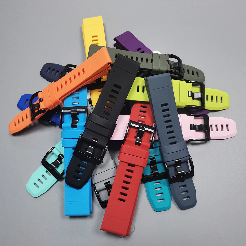 22mm 26mm Siliconen Horlogeband Voor Garmin Fenix 8 E 7 7X6X6 Pro 5 5X Plus Epix Gen2 Enduro 3 Polsbandjes Quick Release Armband