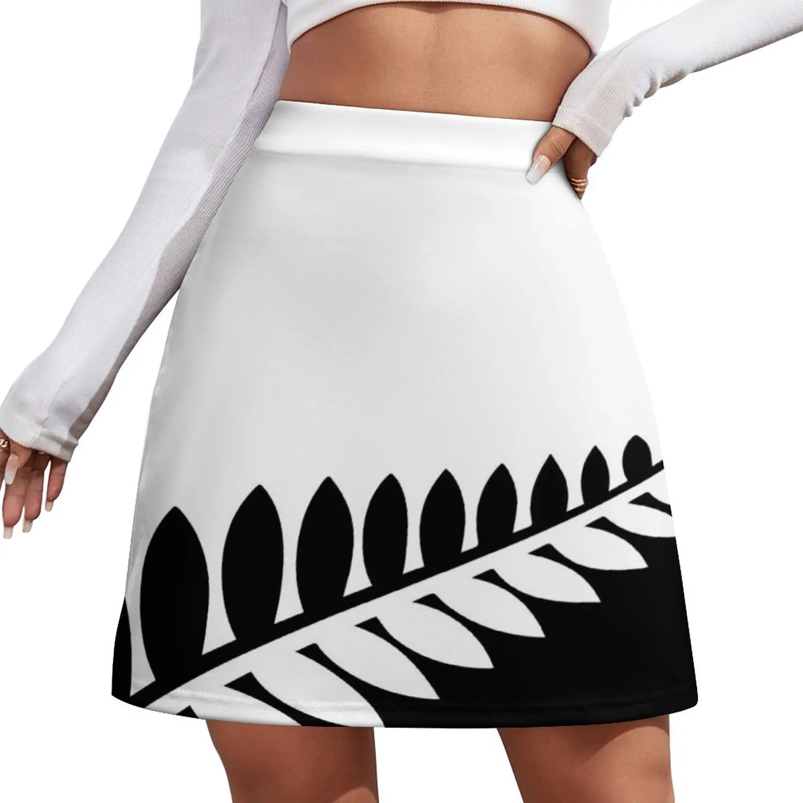 

New Zealand - Black & White Flag Mini Skirt luxury women skirts Female skirt summer skirts outfit korean style Mini Skirt