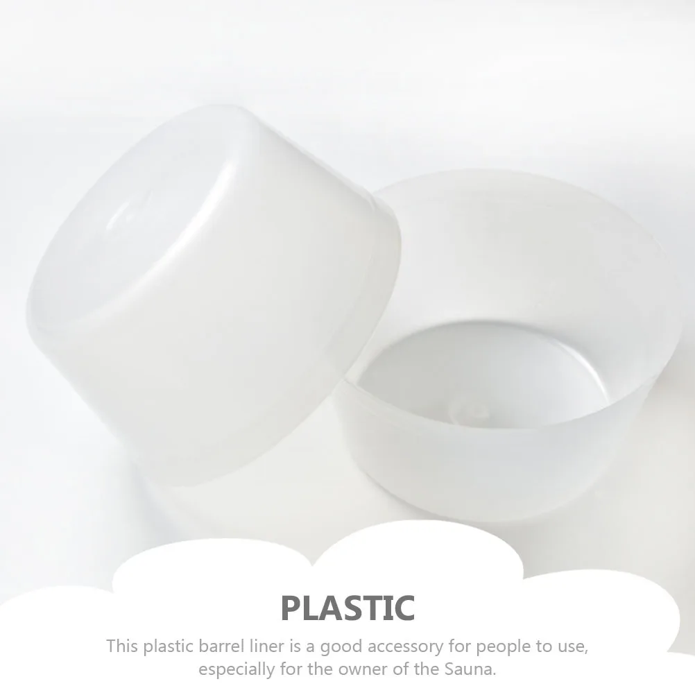 

2pcs Sauna Bucket Liner White Reusable Plastic Insert For Pedicure Tub Spa Bathing Tool Multi-Functional Pool Pond Accessory