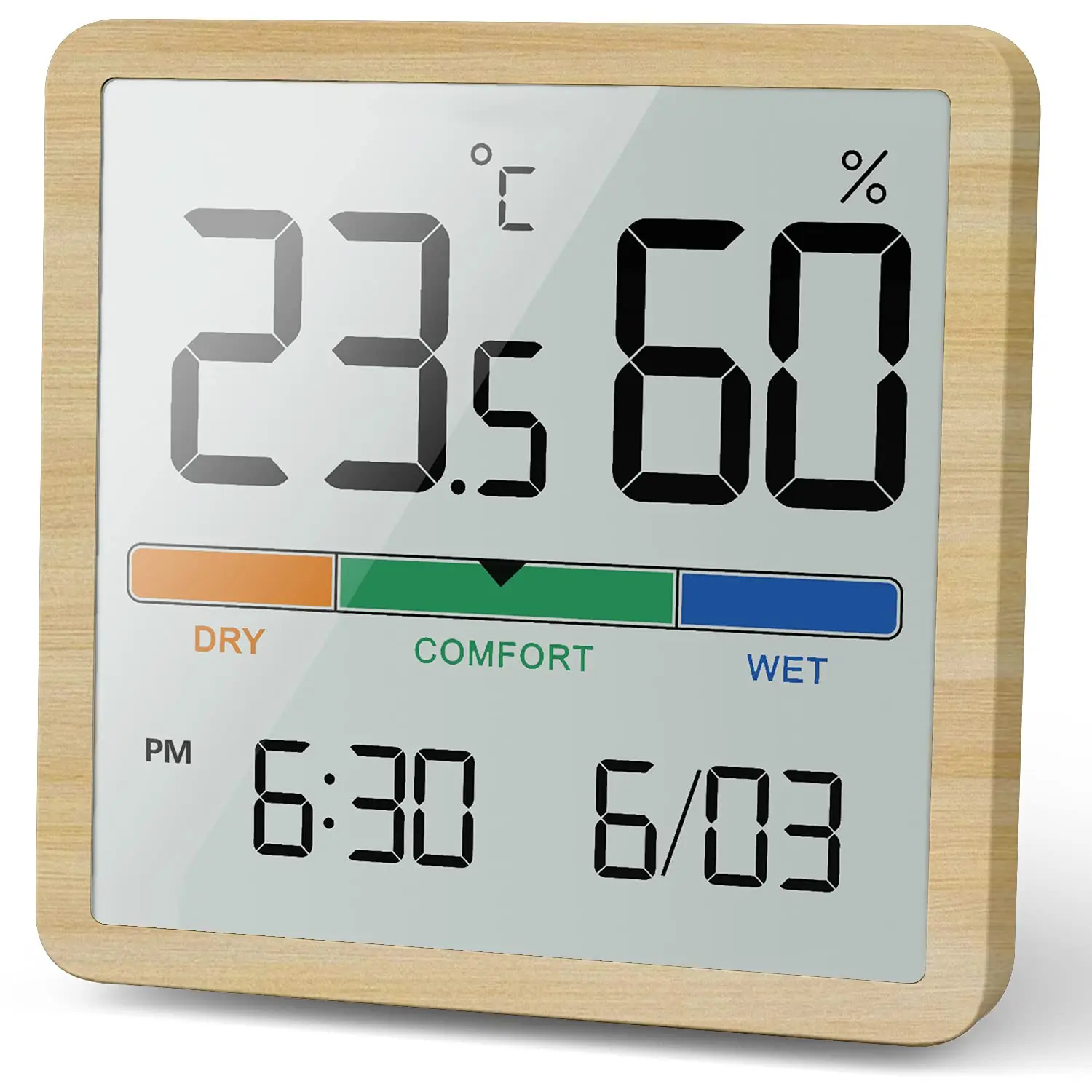 VOCOO Digitales Temperatur- und Feuchtigkeitsmessgerät für Zuhause, Innenthermometer, Hygrometer, Sensor, magnetische Temperaturanzeige, Wetterstation – Detail 8