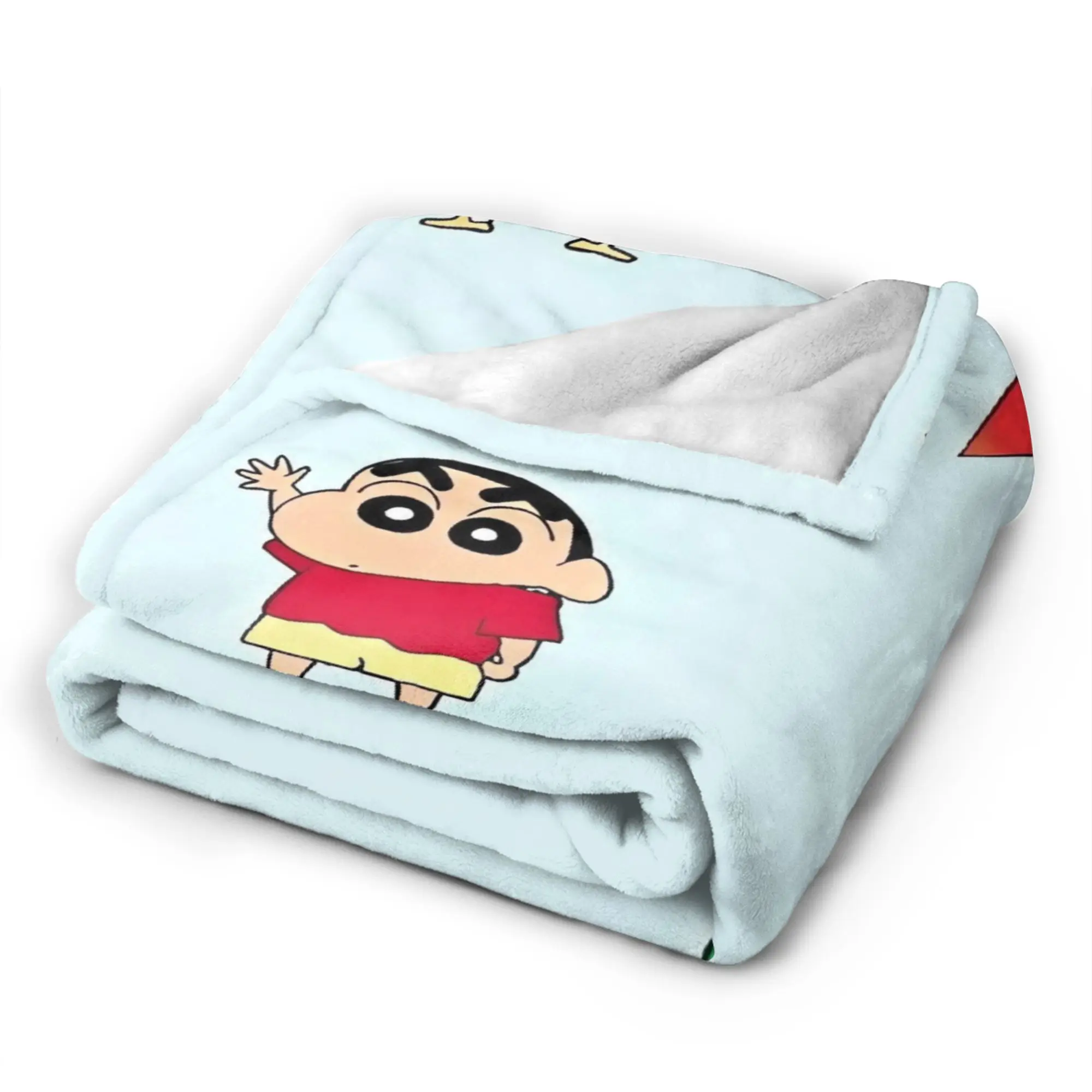 Japan Crayon Shin-chan Flannel Blanket Winter  Soft Durable Throw Blanket for Kids Bedroom Fluffy Bedspread Sofa Bed Cover