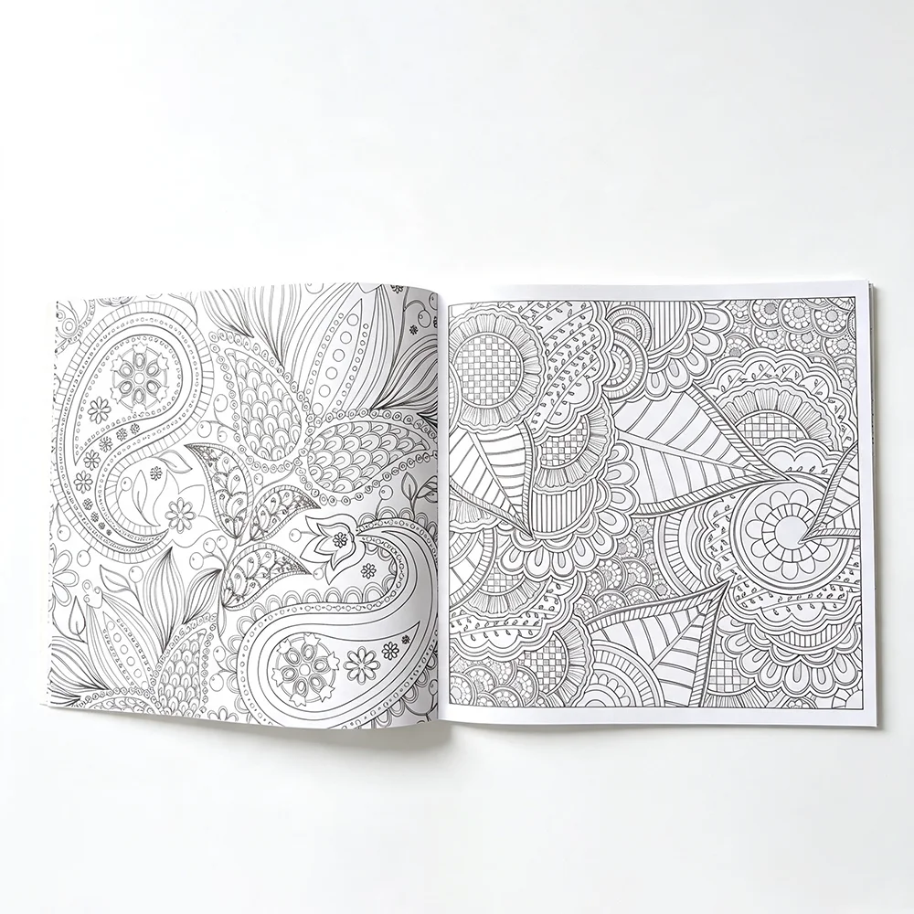 24-seitiges Mandala-Malbuch, Malbuch, Graffiti-Zeichnung, Stressabbau für Erwachsene – Detail 10