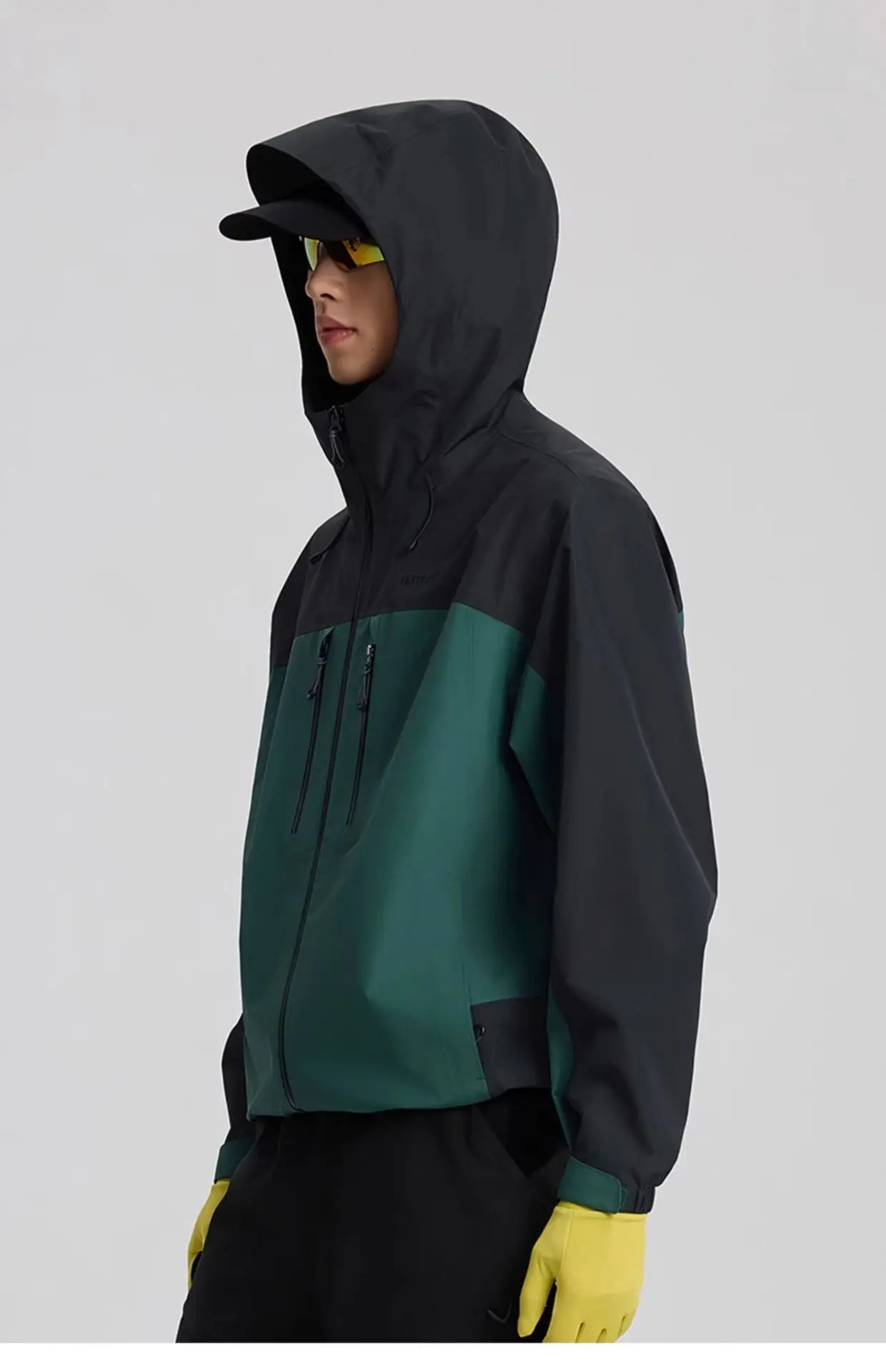 3-Layer Composite Hard Shell Jacket: Windproof, Waterproof, & Breathable for Hiking & Mountaineering Unisex