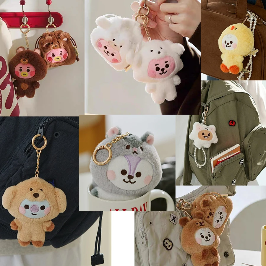

BT21 Baby Animal Series, Plush Doll Keychain Pendant, Cute Celebrity Merchandise, Lovely Doll Pendant Gift.