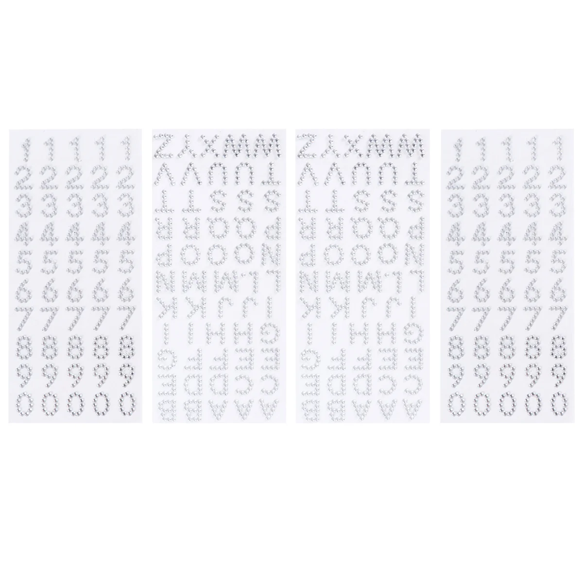 2 Sheets English Letters and Numbers Stickers Acrylic Educational Learning Kids Activity Set for Color Animal Recognition