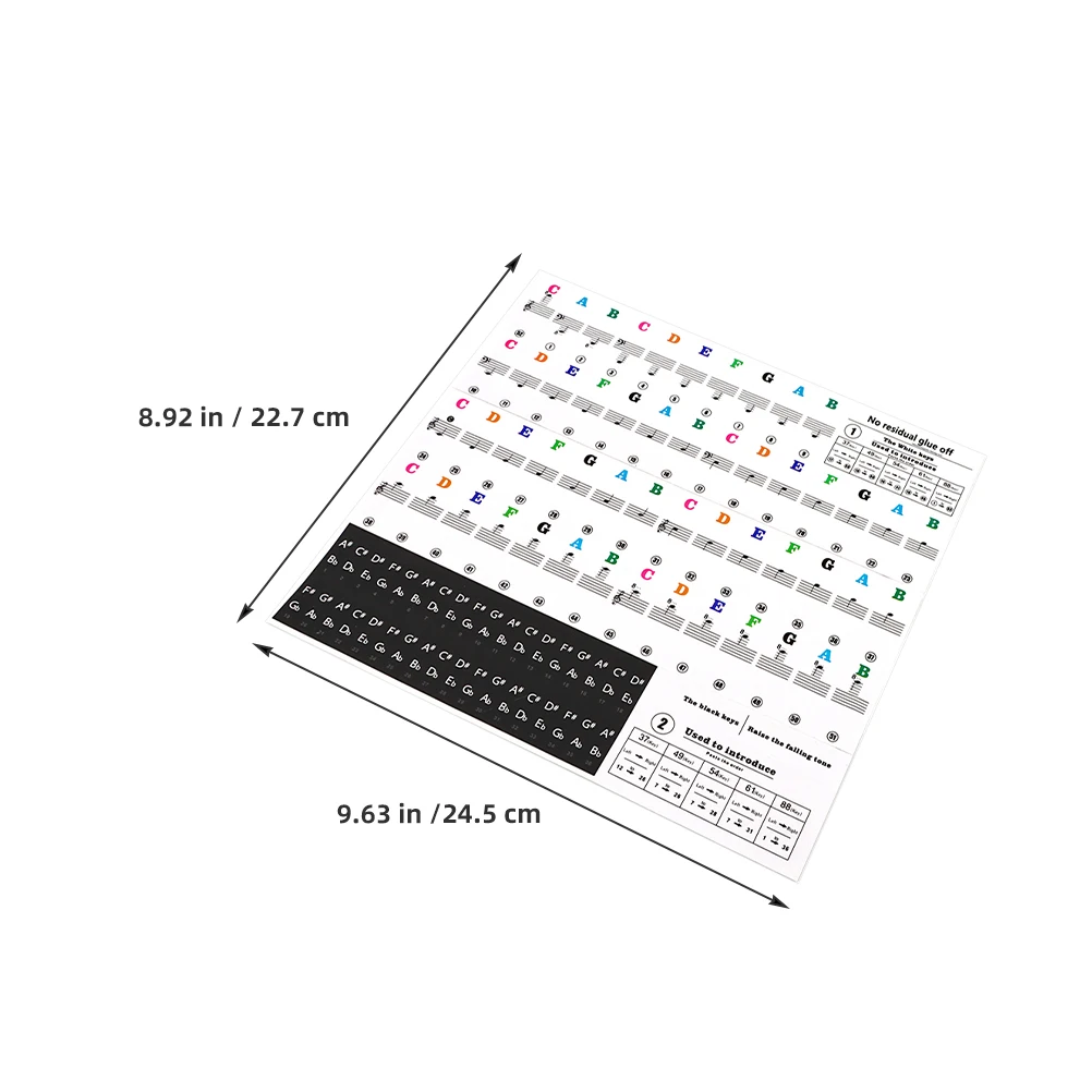 

Piano Keyboard Sticker Keys Notes Stickers Tool Pvc Labels for Beginners Tag