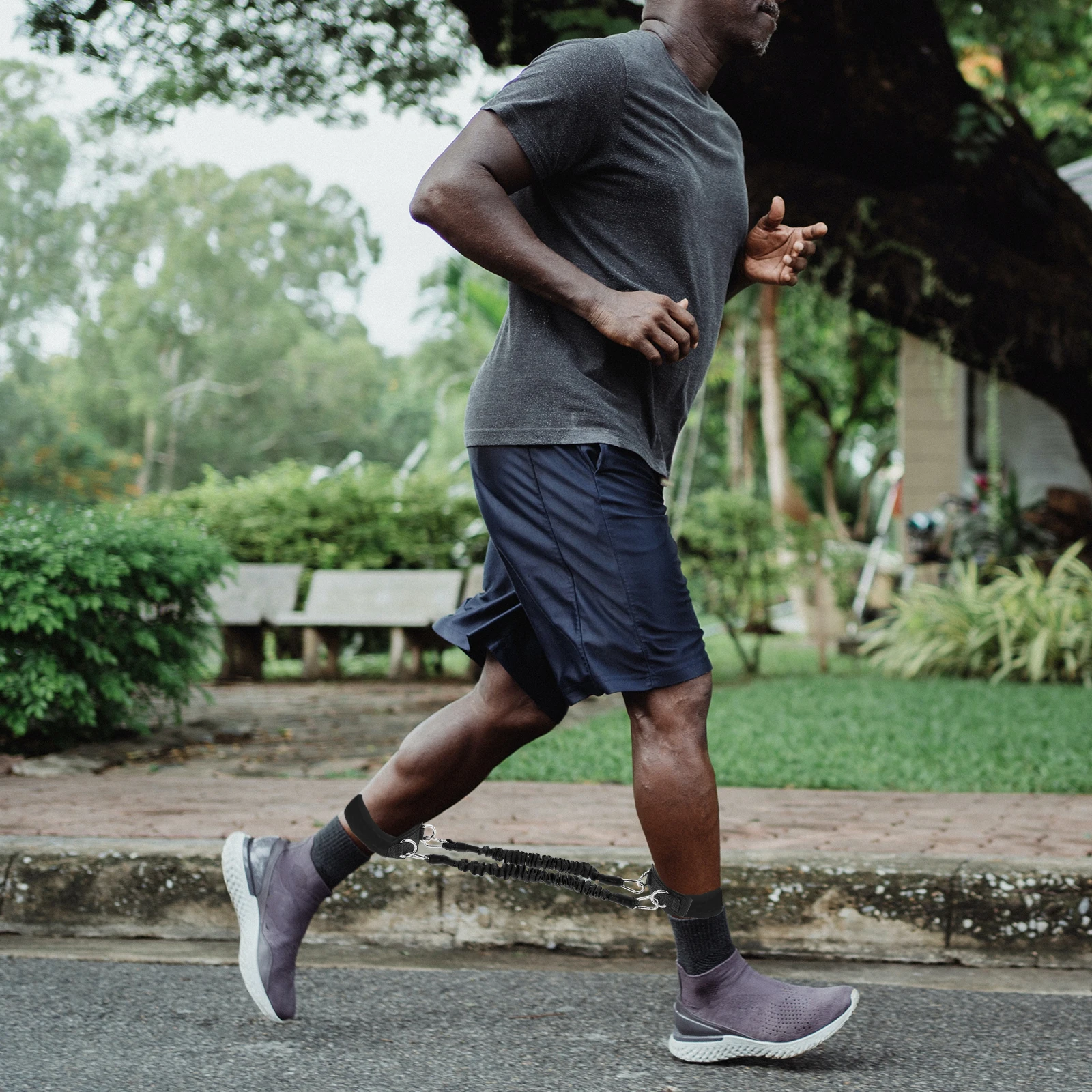 

1Set Leg Resistance Bands Professional Portable Ankle Straps Adjustable Fitness Training Tube Bands for Indoor Outdoor Exercise