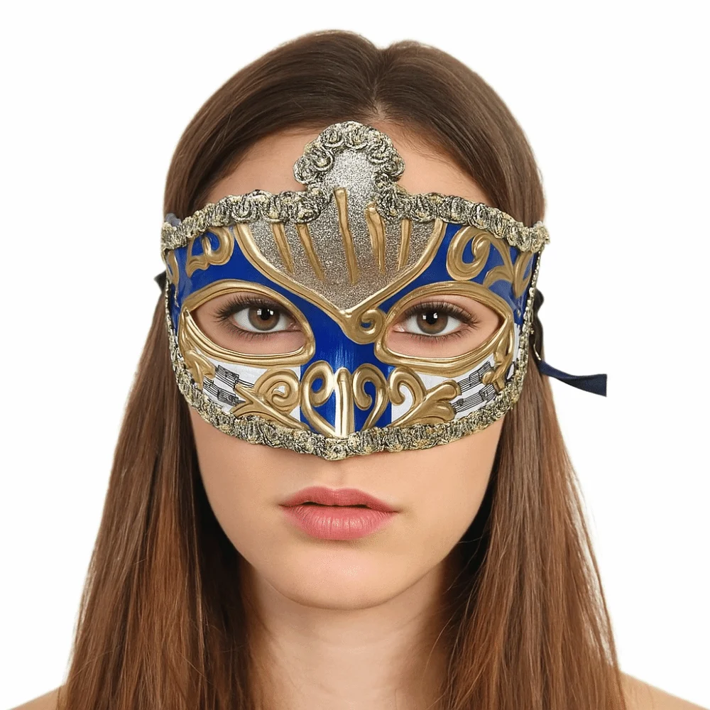 Accessoires de Cosplay de fête, masques d'halloween, demi-visage en plastique, masque à paillettes, mascarade, accessoires de Costume de carnaval, masque de venise