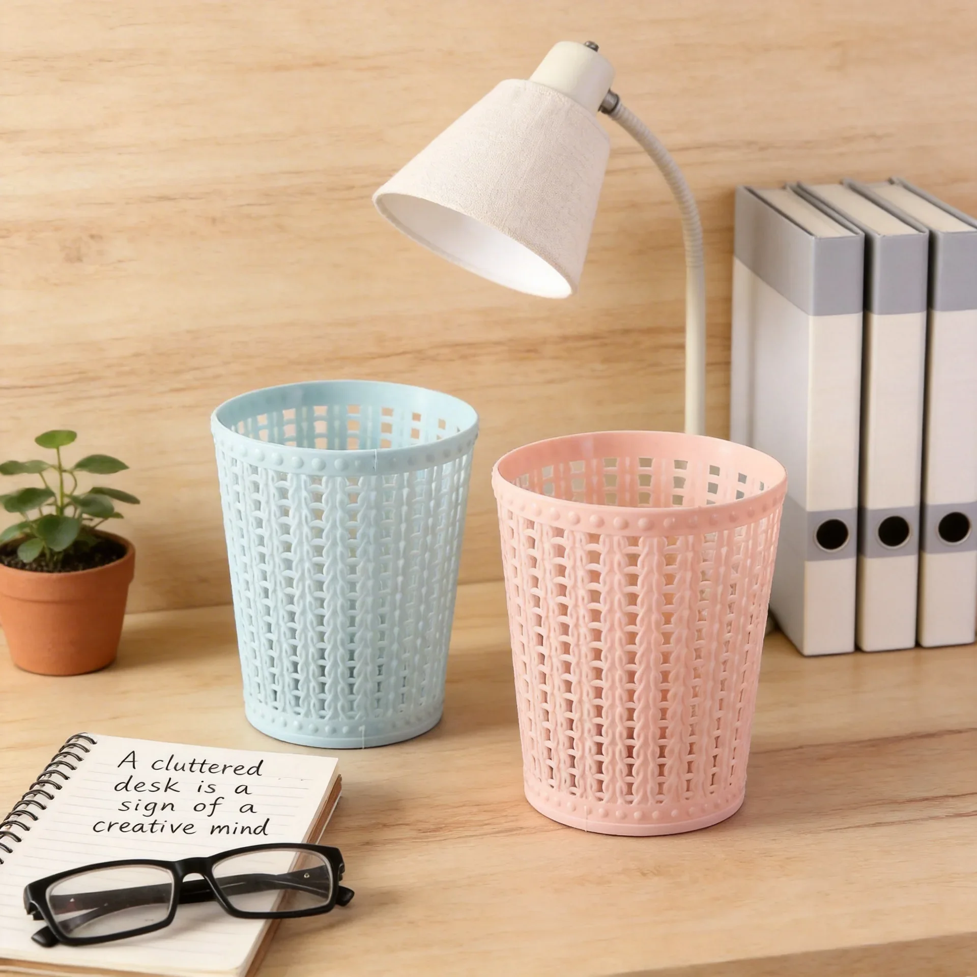 Waste paper basket, household living room, coffee table, garbage bin, kitchen, mini hollow out miscellaneous garbage bin