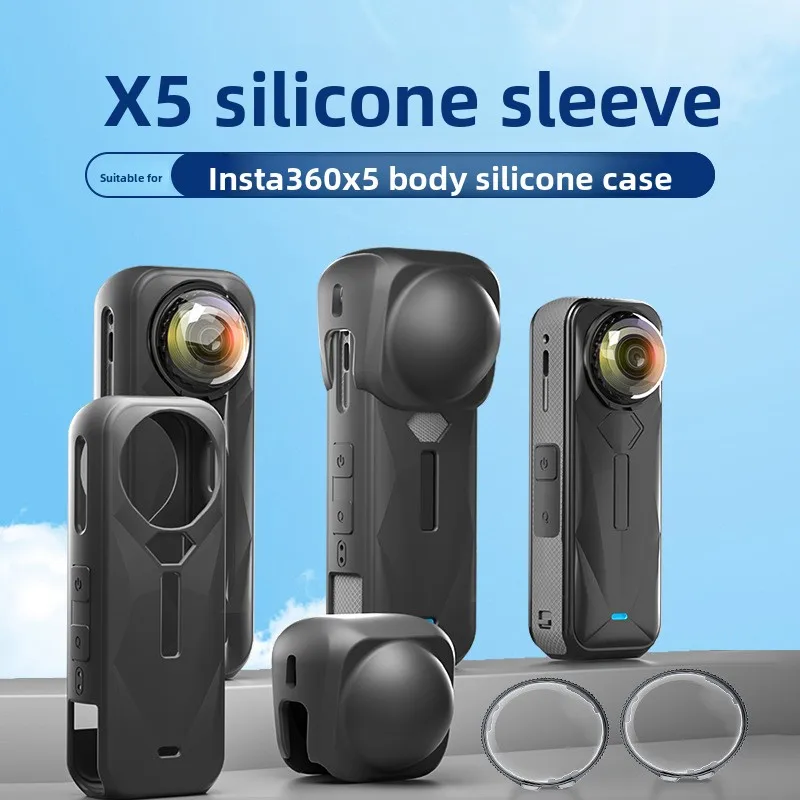 

Screen Protector + Lens Cap For Insta360 X5 Film Screen Cover Silicone Lens Guards Protective Case For Insta 360 X5 Accessories