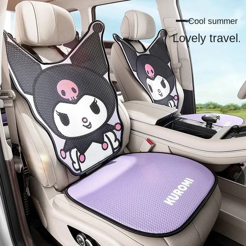 

My Melody Hello Kitty Car Seat Cushion Neck Pillow Four-Season Breathable Cushion Seat Cover Cartoon Kuromi Car Accessories