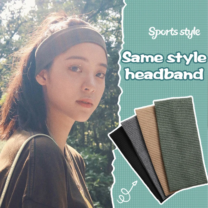 Knitted Hairband Yoga Headband Sport Headband Women Headband Wide Edge Solid Color Hairband