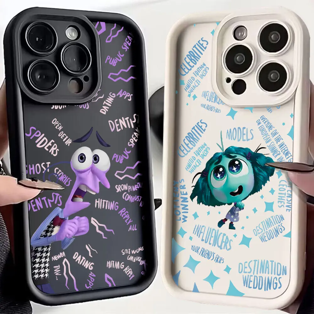 Etui na telefon Disney Inside Out dla OPPO Reno 2 3 4 5 6 7Z 8 8T 10 11 12 Pro Plus 4G 5G Miękka tylna obudowa TPU