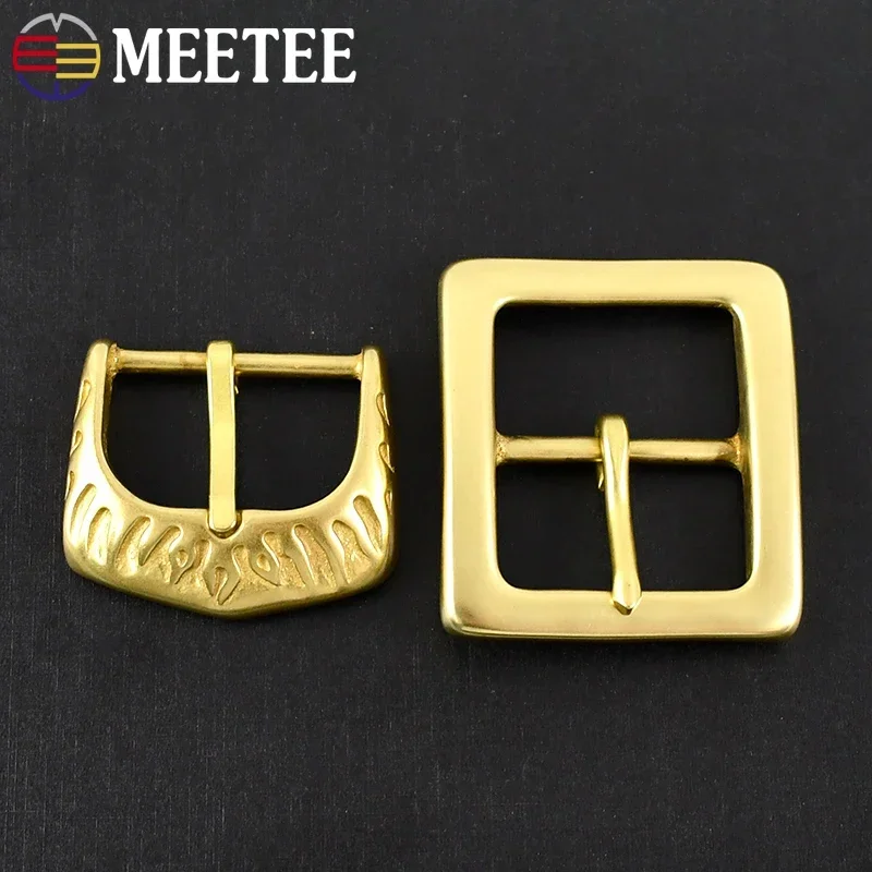 1Pc Meetee 45mm Solid Brass Belt Buckle Copper Pin Buckles Head for 4.3-4.4cm Belts DIY Jeans Clothe Decoration Accessories