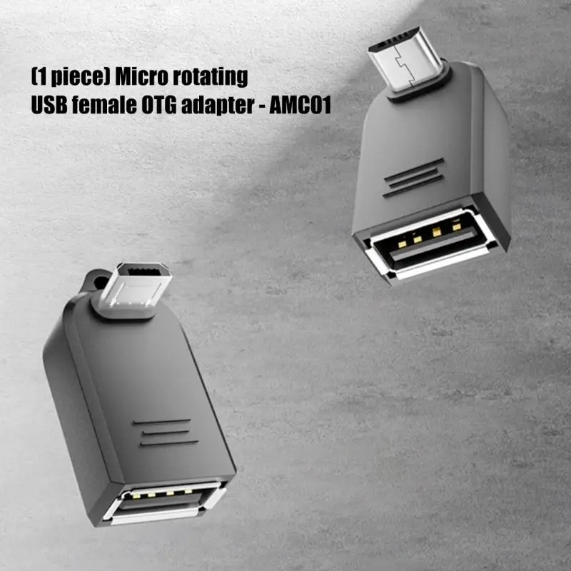 Compactly 5Pin USB Male To USB Female OTG Adapter For Easy Connectivity F19E
