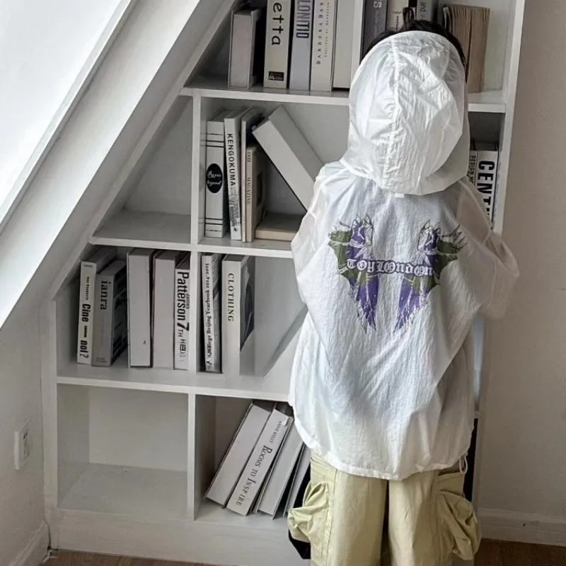 XXXS taille été lumineux à capuche crème solaire vêtements XXXS taille ample décontracté mince respirant crème solaire Fluorescent vêtements veste