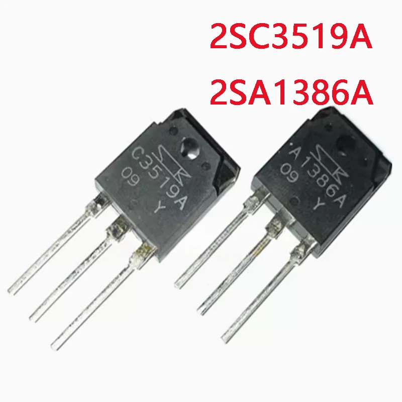 10PCS 5pairs 2SC3519A 2SA1386A TO3P (5PCS C3519 + 5PCS A1386) TO-3P Transistor authentic IC