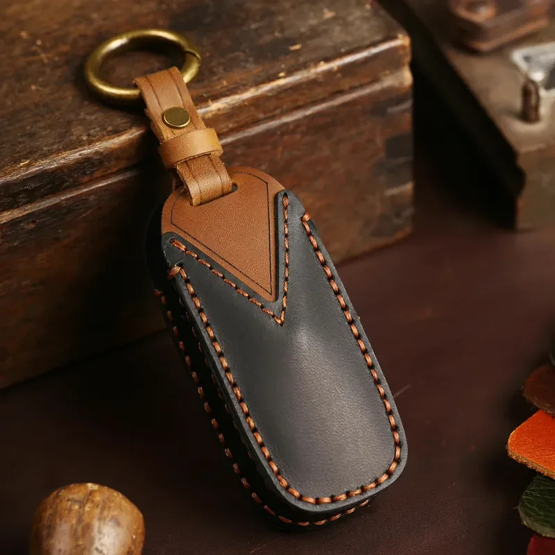 for Tengse D9 DM-i 1040 Key Case Pure Handmade Leather 2024 Distinguished High-End Cover