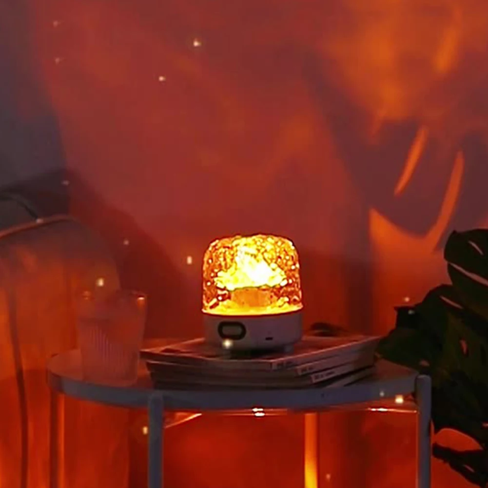 LED ضوء الماء الديناميكي مع BT المتكلم قبة على شكل ثلاثية الأبعاد أورورا ضوء 16 تأثيرات اللون مصباح جو الإسقاط للديكور المنزل