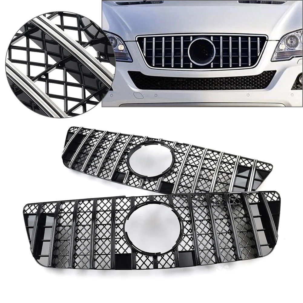 Car Front Bumper Grill GTR Style Radiator Racing Hood Grille For Mercedes Benz W164 ML320 ML350 ML550 2009 2010 2011 2012