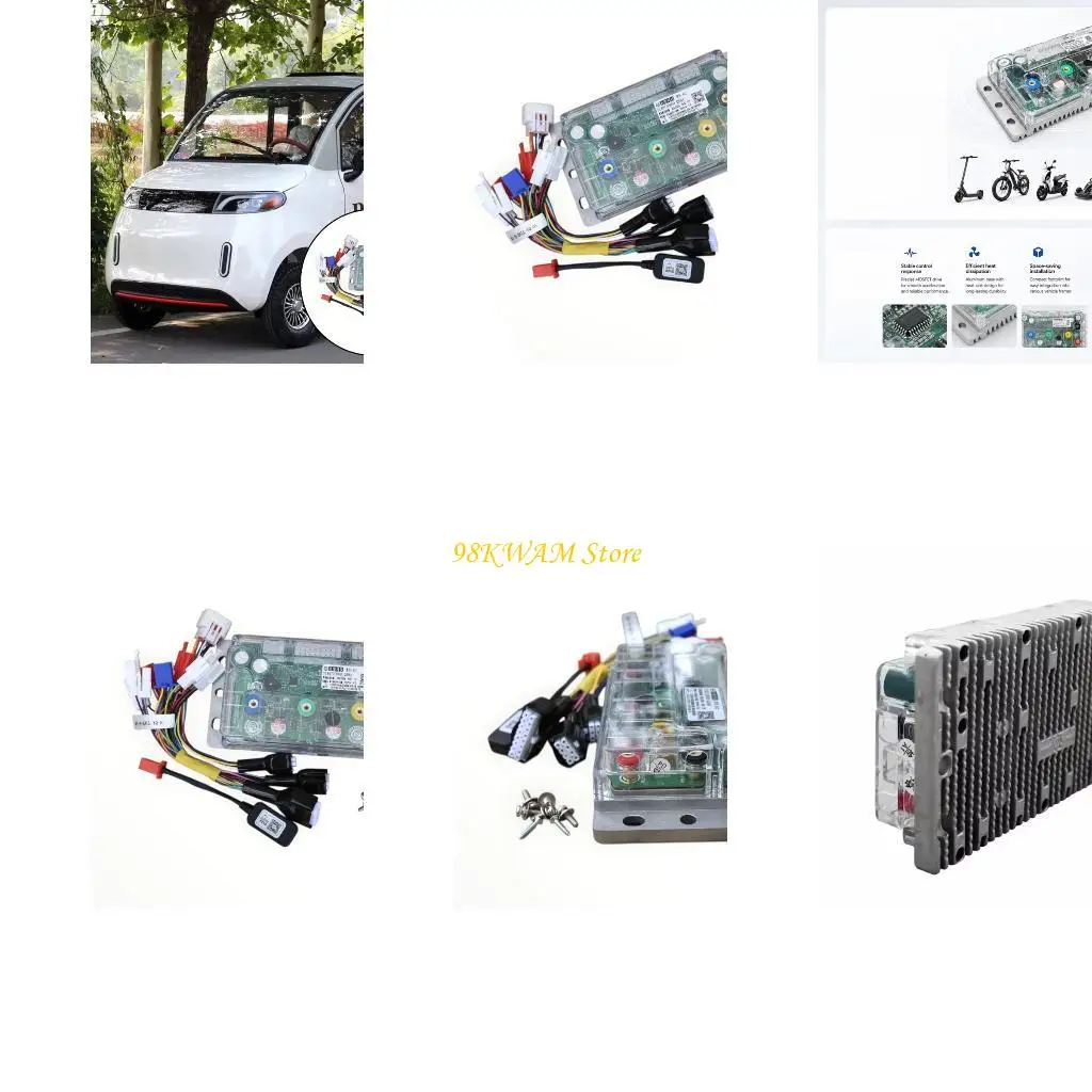Programmable Brushless Sine Waves Motor Controller For DIY Electric Vehicles Supports 48V And 72V Power 68UF